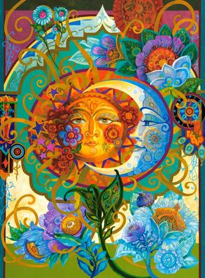 Zusammentreffen von Sonne und Mond