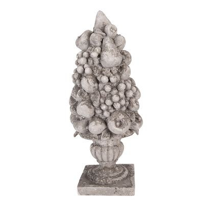Clayre & Eef Dekorationsfigur 19x18x44 cm Grau Kunststoff (Gr. 19x18x44 cm)