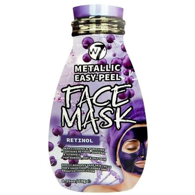 W7, Metallisches Easy-Peel Retinol, Peel-Off-Maske, Gesicht, 10 g