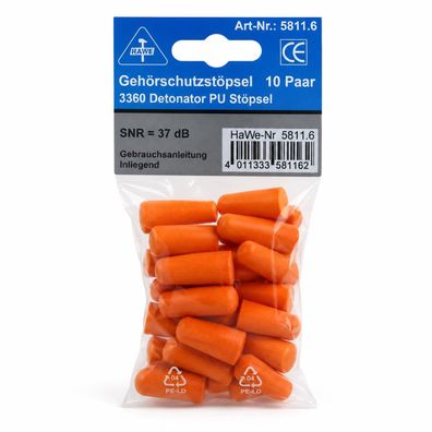Gehörschutzstöpsel Detonator3360 10Paar