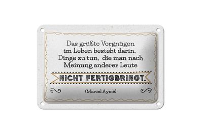 Blechschild Vergnügen Dinge zu tun, die nach Meinung anderer, 4 verschied Größen