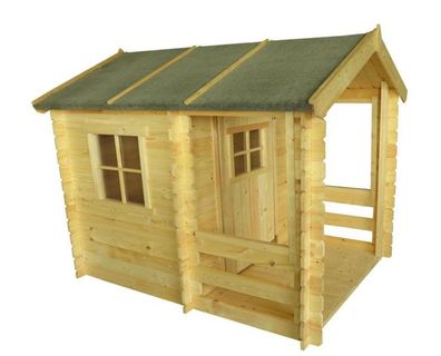 Kinderspielhaus Lucky Park - 1,75 x 1,30 Meter aus 19 mm Blockbohlen