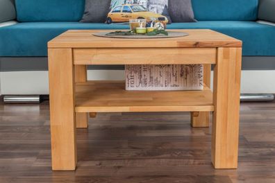 Couchtisch Wooden Nature 122 Kernbuche massiv - 45 x 65 x 65 cm (H x B x T)