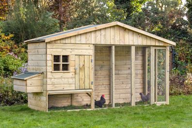 Hühnerstall / Kleintierstall Wyandotten - Abmessung (cm): 90 x 302 x 180 (L x B