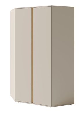 Eckkleiderschrank Fricourt 02, Beige / Eiche hell, 195 x 95 x 95 cm, mit 10 Fäch