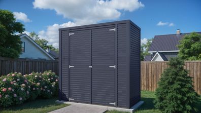 Gerätehaus Greven 01, in Anthrazit, 18 mm Elementgartenhaus, Geräteschrank, Nutz