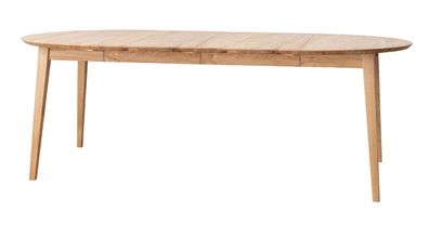 Tisch rund Erdre 10 ausziehbar von 110 cm bis 210 cm, aus Massivholz Eiche, Tisc