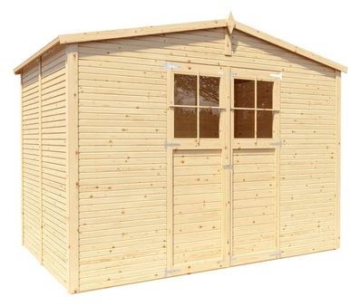Gerätehaus Karben 04, Naturbelassen - 18 mm Elementgartenhaus, Nutzfläche: 6,17