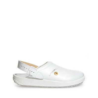 Abeba Berufsschuhe Berufs-Clog – Leder, Esd, Rubber-Sohle, Src Rutschhemmung