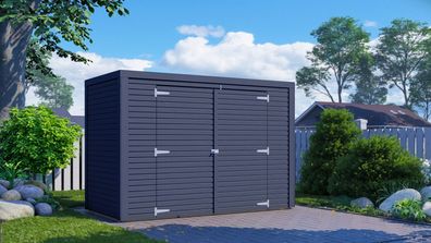 Gerätehaus Coswig 01, Anthrazit - 18 mm Elementgartenhaus, Grundfläche: 2,14 m²,
