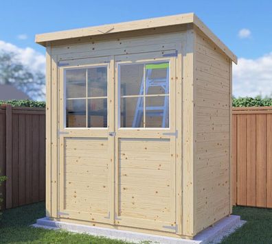 Steiner Gerätehaus Glücksburg 01 | Elementgartenhaus | inkl. Fußboden | Naturbel