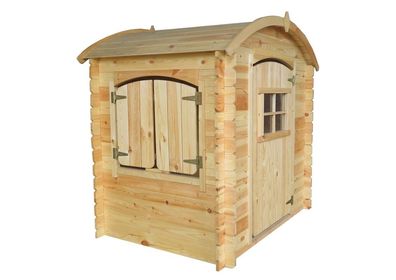 Spielhaus Colour Park - 1,05 x 1,30 Meter aus 19 mm Blockbohlen