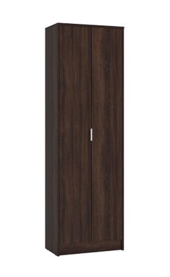 Hoher Schuhschrank mit sieben Fächer Smeda 02, Farbe: Eiche Sonoma Dunkel, zwei