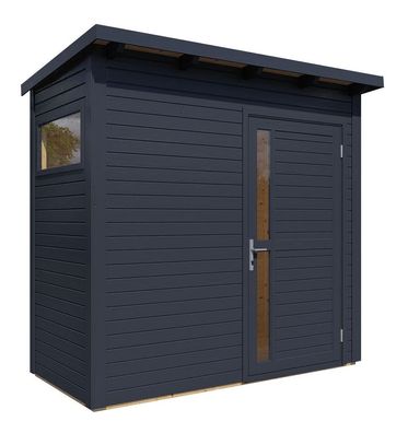 Gartenschuppen Flachdach, inkl. Fußboden, Gartenhaus, Gerätehaus, 2,34 x 1,15 Me