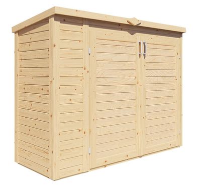 Moderner Gartenschrank Ilsede 01, Naturbelassen - Elementgartenschrank, Grundflä