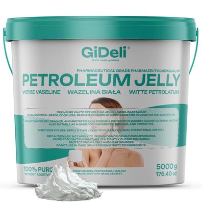 Weiße Vaseline 5kg Rein Hautpflege Tattoo-Schutz Kosmetikbasis Body GiDeli