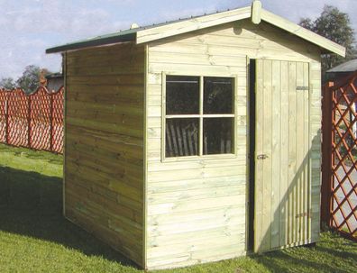Gerätehaus Aucuba 01, Kiefer massiv, kesseldruckimprägniert, Grundfläche 3,29 m²