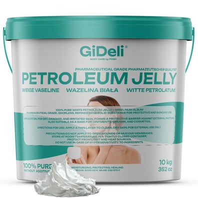 Weiße Vaseline 10kg Rein Hautpflege Tattoo-Schutz Kosmetikbasis Body GiDeli