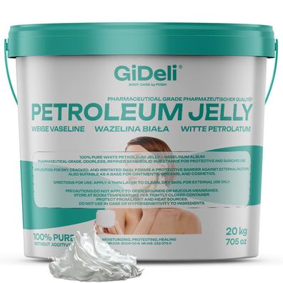 Weiße Vaseline 20kg Rein Hautpflege Tattoo-Schutz Kosmetikbasis Body GiDeli