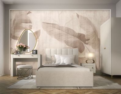 Schlichtes Schlafzimmer Komplett - Set C Barbe, 4-teilig, Farbe: Kaschmir, mit g