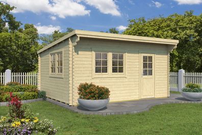 Gartenhaus Patscherkofel inkl. Fußboden - 40 mm Blockbohlenhaus, Grundfläche: 18