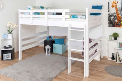 Hochbett 140 x 190 cm für Erwachsene "Easy Premium Line" K23/n, Buche Massivholz
