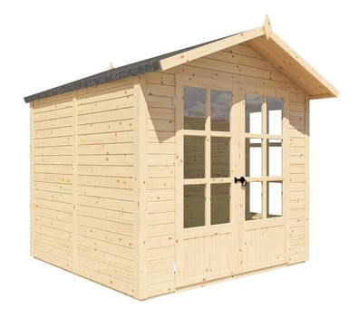 Gartenhaus / Gartenhütte Gauting 01 inkl. Fußboden, Naturbelassen - 19 mm Elemen