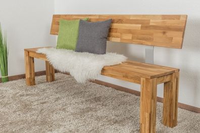 Bank Wooden Nature 135 Eiche massiv - 180 x 35 cm (L x B)