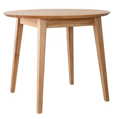 Tisch rund Erdre 07 mit 90 cm Durchmesser, Tischplatte 2 cm, in Eiche geölt, Mas