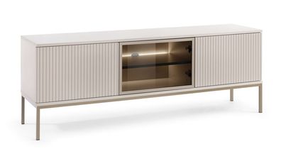 Eleganter TV-Unterschrank mit Push-to-open Funktion, in Kaschmir, 56 x 154 x 39