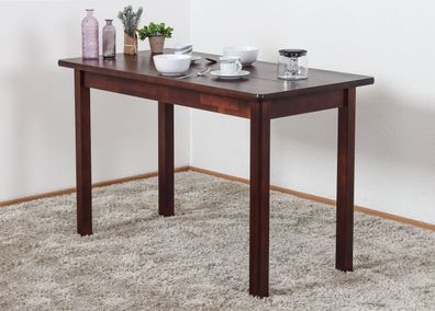 Tisch Kiefer massiv Vollholz Walnussfarben Junco 227D (eckig) - 120 x 60 cm (B x