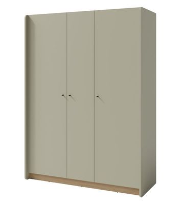 Moderner Kleiderschrank Sampont 01, Mintgrün / Eiche dunkel, 195 x 145 x 52 cm,