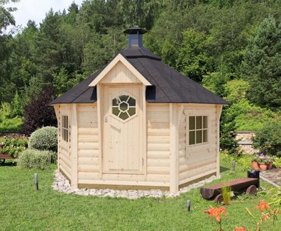Grillhaus Eisenhut 02 - Abmessungen: 376 x 326 x 310 cm (B x T x H), Grundfläche