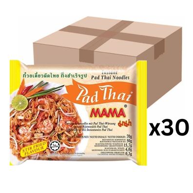 30er-Pack MAMA Instant Reisnudeln Pad Thai 70g