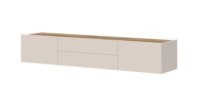 TV-Unterschrank hängend Asau 07, Farbe: Kaschmir / Eiche dunkel - Abmessungen: 3
