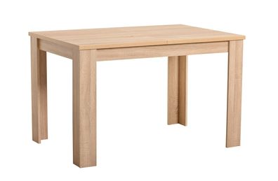 Esstisch ausziehbar Cubi 03, Farbe: Eiche Sonoma, ABS-Kantenschutz, 120 x 80 cm