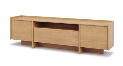 TV-Unterschrank Illgau 02, Cremona - Hellbraun, 57 x 197 x 38 cm, mit 2 Türen, 1