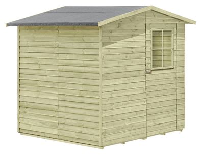 Gerätehaus 02, aus Kiefernholz - Außenmaße mit Dach: 200 x 200 x 210 cm (L x B x