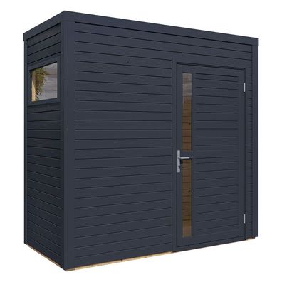 Gerätehaus inkl. Fußboden, 2,34 x 1,21 Meter, in Anthrazit, Elementgartenhaus, F