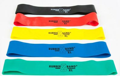 Dittmann Rubberband XL 5er Kombi 1x Gelb, Grün, Rot, Blau, Schwarz (5 Stk)