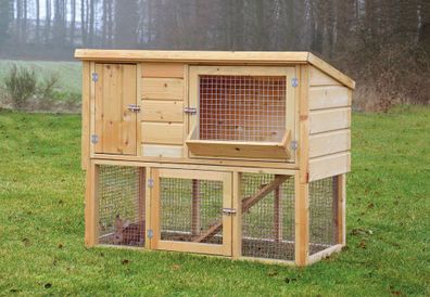 Kaninchenstall / Kleintierstall Rabbit 01 - Abmessung (cm): 60 x 130 x 110 (L x