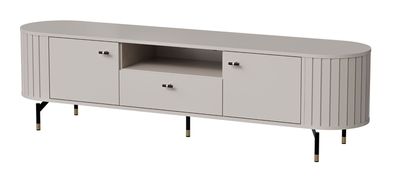 TV-Unterschrank Annelin 05 in Kaschmir, 49 x 180 x 40 cm, 1 Schublade, 3 Fächer,