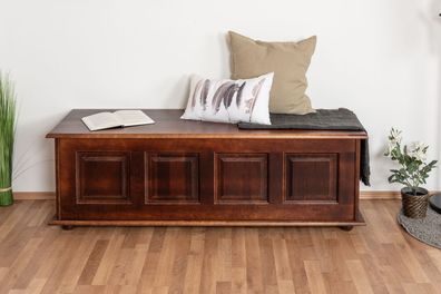 Truhe Holztruhe Kiefer massiv Vollholz Walnussfarben 179 ? Abmessungen: 50 x 154