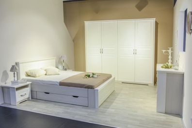 Schlafzimmer Komplett - Set A Falefa, 6-teilig, Farbe: Elfenbein
