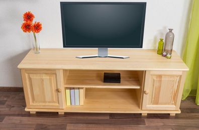 TV-Unterschrank Kiefer Vollholz massiv natur 001 - Abmessung 55 x 156 x 47 cm (
