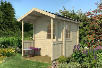 Saunahaus Meßnerin inkl. Fußboden - 40 mm Blockbohlenhaus, Grundfläche: 6,2 m²,