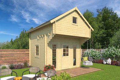 Gartenhaus Olperer 02 inkl. Fußboden - 40 mm Blockbohlenhaus, Grundfläche: 9,7 m