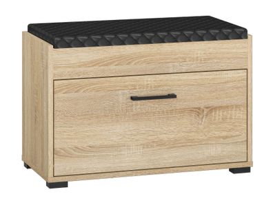 Sitzbank mit Stauraum / Schuhschrank Vacaville 03, Farbe: Sonoma Eiche hell - Ab