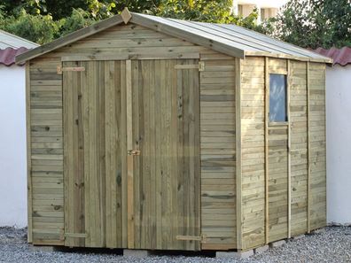 Gartenhaus inkl. Fußboden - Abmessungen: 220 x 284 x 230 cm (L x B x H)