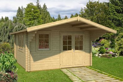 Gartenhaus Feuertalberg 02 inkl. Fußboden - 70 mm Blockbohlenhaus, Grundfläche: